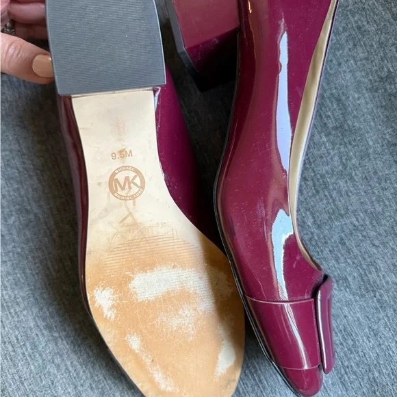 Michael Kors Burgundy Patent Heels - Picture 3 of 4